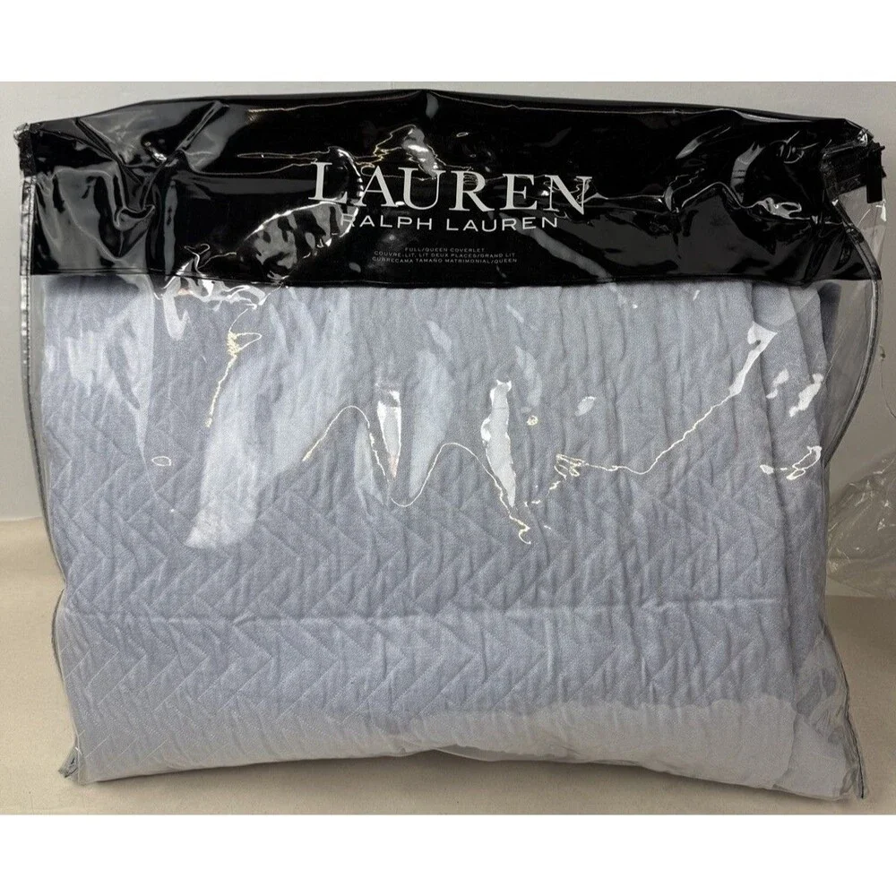 Ralph Lauren Kaia Matelassé Full/Queen Coverlet Bedspread ,Blue Cornflower